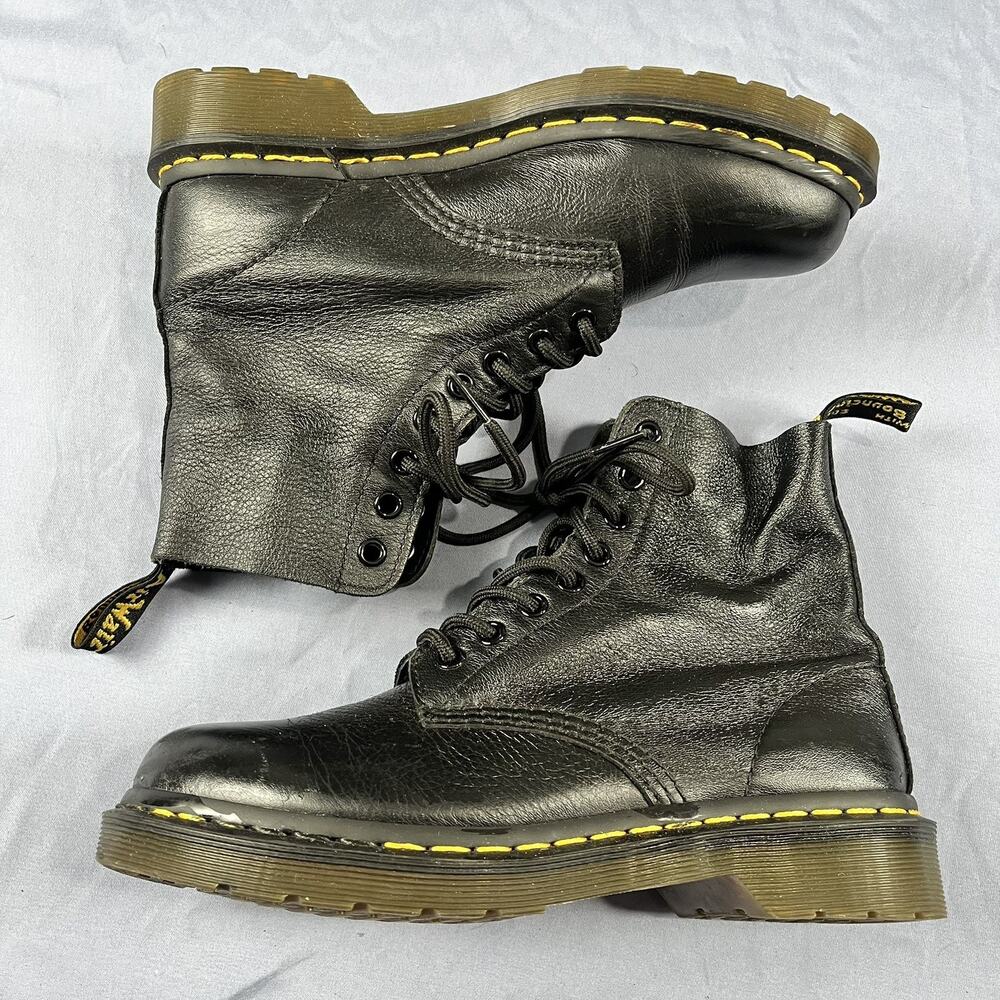 Dr. Martens Pascal Black Leather Combat Boots Women’s Size 7 JY004 1460